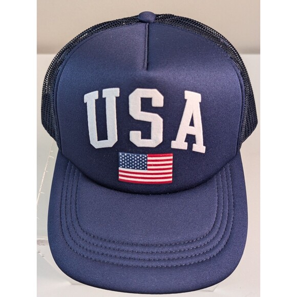 Local Crowns Trucker Cap Snapback USA 🇺🇸 Hat Navy - Picture 2 of 5
